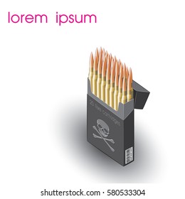 

vector illustration depicting a cigarette in a death on white background