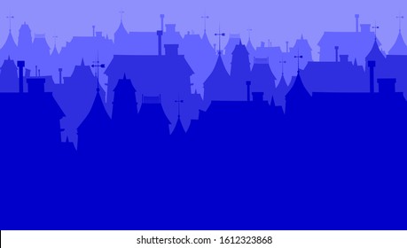 Vector illustration depicting a city using imitation of aerial perspective, applying for the desktop screen savers sleep mode illustration patterns wallpaper web design pattern textures and textures