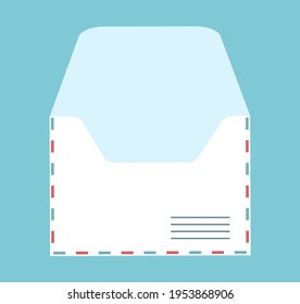 Vector illustration depicting an envelope in flat design.