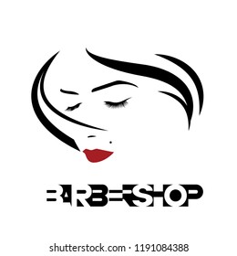 
vector illustration, depicting the face of a beautiful woman with long ringlets