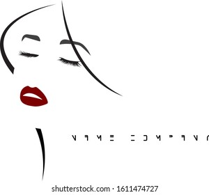 
vector illustration, depicting the face of a beautiful woman with long ringlets