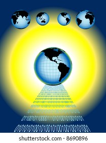 vector illustration depicting global networking.