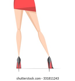 Vector Illustration Depicting Legs Woman High Stock Vector (Royalty ...