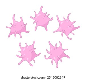Conjunto de células plaquetárias. trombócitos cor-de-rosa.