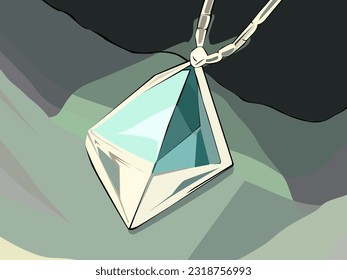 
ilustración vectorial que representa una piedra preciosa en un sencillo estilo de dibujos animados para impresiones en tarjetas, banners