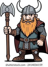 Vector illustration depicting a Viking warrior