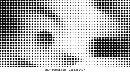 La Ilustración vectorial representa formas geométricas abstractas que se desvanecen y Formas arquitectónicas creadas con un gradiente de punto de semitono brumoso.