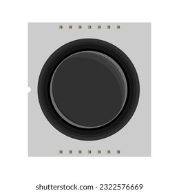 Vector illustration depicts a realistic representation of a joystick, a manual control device typically used in gaming consoles and other electronic devices