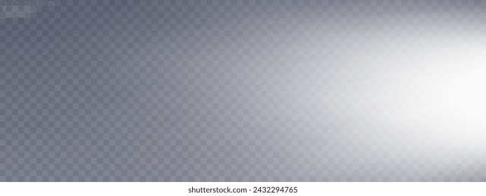 ilustración vectorial representa un efecto de luz cálida amarilla con rayos y rayos de sol sobre un fondo transparente.