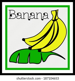 Vector Illustration of Descriptive Banana Leaf Icon
