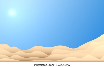 Vector illustration of a desert landscape