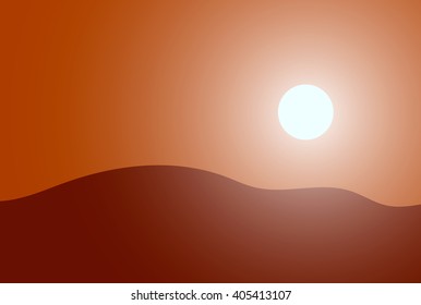 Vector illustration of  desert. Modern design EPS