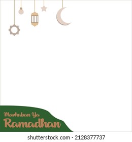 diseño de ilustraciones vectoriales de papel A4 en colores marrón, beige y verde. apto para carteles, plantillas, volantes, banners, volantes, promociones, descuentos y empaque de productos de Ramadán.