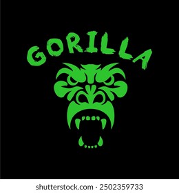 vector illustration design of an angry gorilla