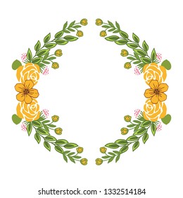 Vector illustration design artwork colorful wreath frame