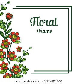 Vector illustration design artwork colorful rose flower frame hand drawn