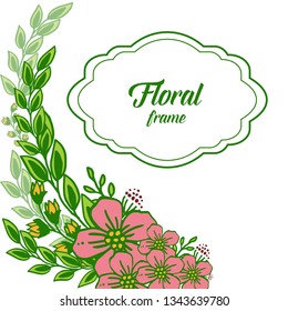 Vector illustration design artwork floral frames blooms for template hand drawn