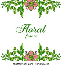 Vector illustration design artwork floral frames blooms for template hand drawn