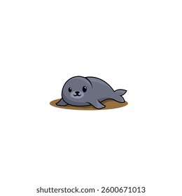 Vector illustration design of baby seal.