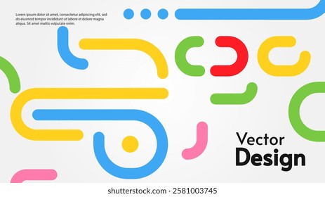Vector illustration. Design for background, banner, wallpaper. Abstract background. Colorful line art design.