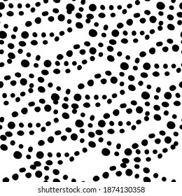 vector illustration of design background with black stains on the white backdrop. Abstract seamless pattern.