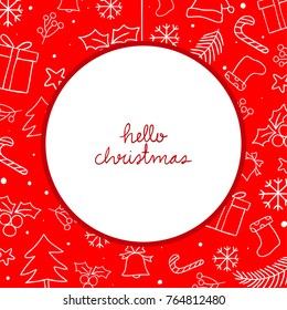 Vector illustration design background element in Christmas and New year for decorate.Draw doodle style.