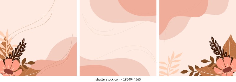 Vector illustration. Design backgrounds for social media banners with floral theme.