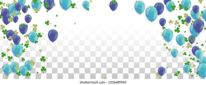 Vector illustration Design banner on St. Patrick's Day. effect clover. Simple banner for the site, shop,