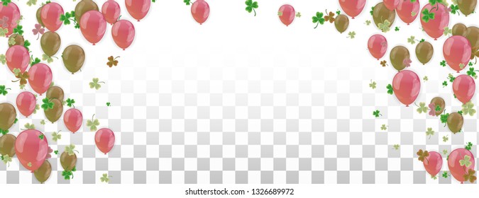 Vector illustration Design banner on St. Patrick's Day. effect clover. Simple banner for the site, shop,
