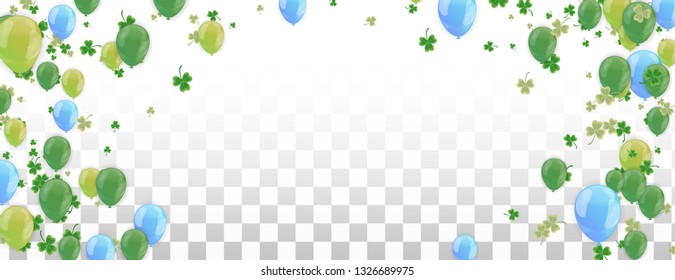Vector illustration Design banner on St. Patrick's Day. effect clover. Simple banner for the site, shop,