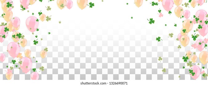 Vector illustration Design banner on St. Patrick's Day. effect clover. Simple banner for the site, shop,