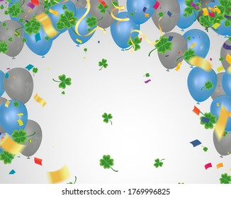 Vector illustration Design banner on St. Patrick's Day. effect clover. Simple banner for the site, shop