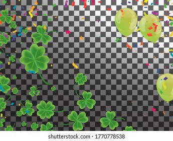 Vector illustration Design banner on St. Patrick's Day. effect clover. Simple banner for the site, shop