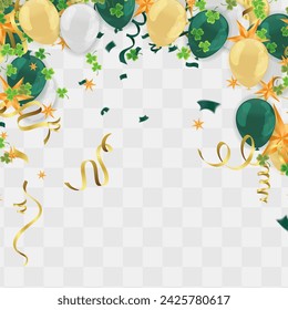 Vector illustration Design banner on St. Patrick's Day. effect clover. Simple banner for the site, shop,	