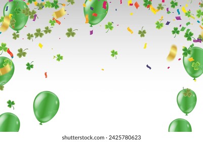 Vector illustration Design banner on St. Patrick's Day. effect clover. Simple banner for the site, shop,	