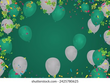 Vector illustration Design banner on St. Patrick's Day. effect clover. Simple banner for the site, shop,	