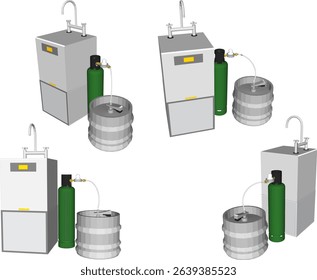 vector illustration design of beer machine for drinking in bar