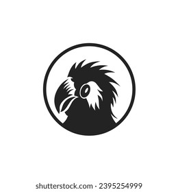 Vector illustration design of bird head logo icon, cockatoo, parrot, eagle, falcon.
