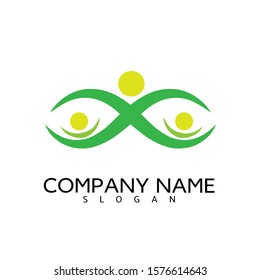 Vector illustration design of a blue logo family