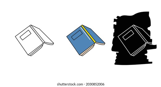 Vector illustration Design book icon isolated onn white background. 