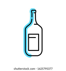 Vector illustration design of a bottle with monoline style