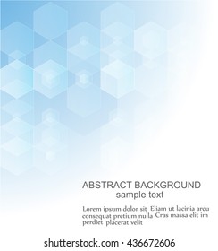 Vector illustration Design brochure template Abstract background hexagon shape Blue