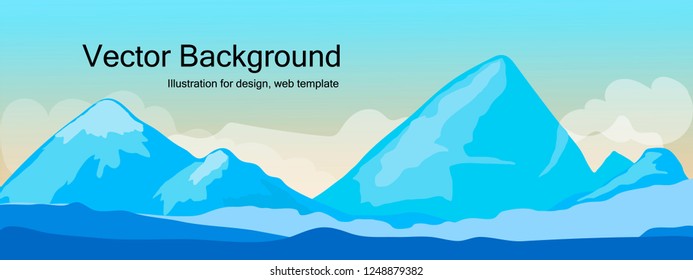 Vector illustration for design brochure web template , vector background mountains