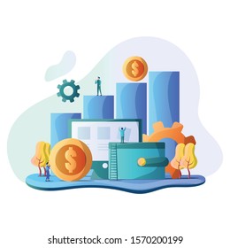 Vector illustration design with business concepts