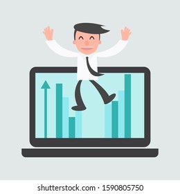 vector illustration design of business technology concepts