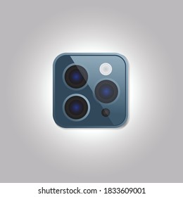 Cámara de diseño de ilustración de vector para smartphone