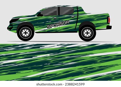 vector illustration design of car truck sticker wrap