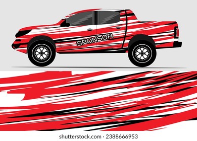 vector illustration design of car truck sticker wrap