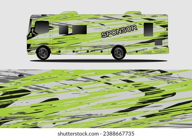 ilustración de vector diseño de coche ajuste de coche autoadhesivo camión y bus