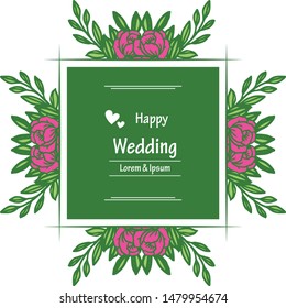 Vector illustration design card your are great with artwork colorful flower frame